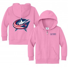 Toddler Columbus Blue Jackets Chad & Jake Pink Logo Full-Zip Hoodie Jacket Toddler Columbus Blue Jackets Chad & Jake Pink Logo Full-Zip Hoodie Jacket