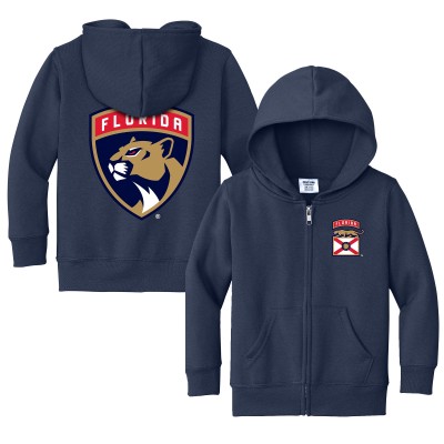 Toddler Florida Panthers Chad & Jake Navy Logo Full-Zip Hoodie Jacket