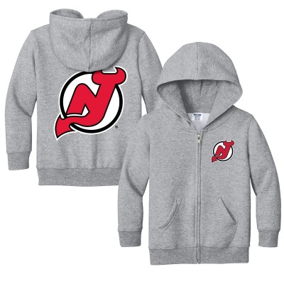 Toddler New Jersey Devils Chad & Jake Heather Gray Logo Full-Zip Hoodie Jacket