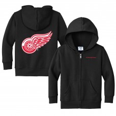 Toddler Detroit Red Wings Chad & Jake Black Logo Full-Zip Hoodie Jacket