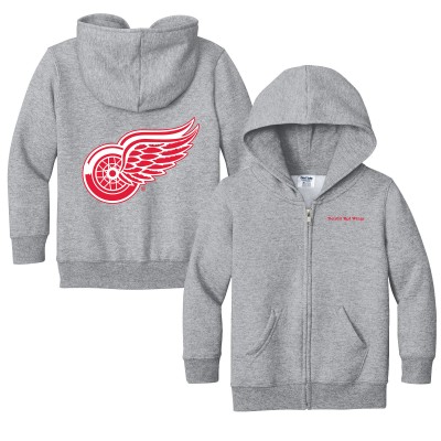 Toddler Detroit Red Wings Chad & Jake Heather Gray Logo Full-Zip Hoodie Jacket