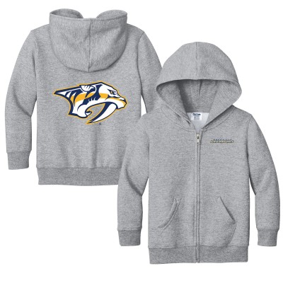 Toddler Nashville Predators Chad & Jake Heather Gray Logo Full-Zip Hoodie Jacket