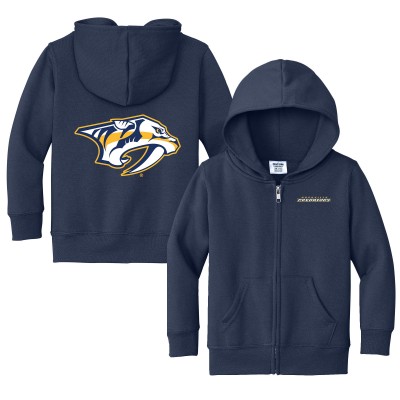 Toddler Nashville Predators Chad & Jake Navy Logo Full-Zip Hoodie Jacket