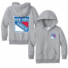 Толстовка на молнии Toddler New York Rangers Chad & Jake Heather Gray Logo Jacket