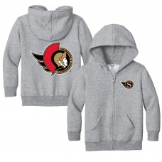 Toddler Ottawa Senators Chad & Jake Heather Gray Logo Full-Zip Hoodie Jacket