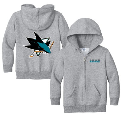 Toddler San Jose Sharks Chad & Jake Heather Gray Logo Full-Zip Hoodie Jacket