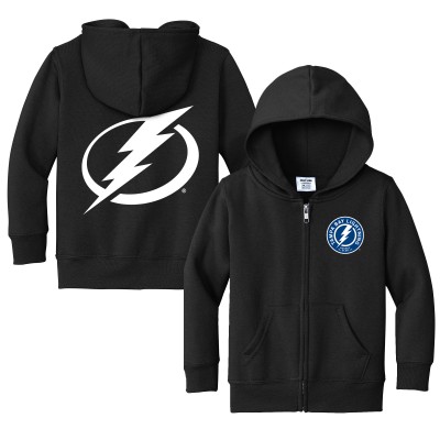 Толстовка на молнии Toddler Tampa Bay Lightning Chad & Jake Black Logo Jacket