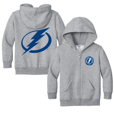 Толстовка на молнии Toddler Tampa Bay Lightning Chad & Jake Heather Gray Logo Jacket