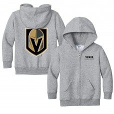 Толстовка на молнии Toddler Vegas Golden Knights Chad & Jake Heather Gray Logo Jacket
