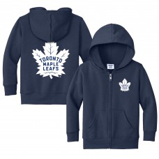 Toddler Toronto Maple Leafs Chad & Jake Navy Logo Full-Zip Hoodie Jacket