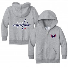 Toddler Washington Capitals Chad & Jake Heather Gray Logo Full-Zip Hoodie Jacket