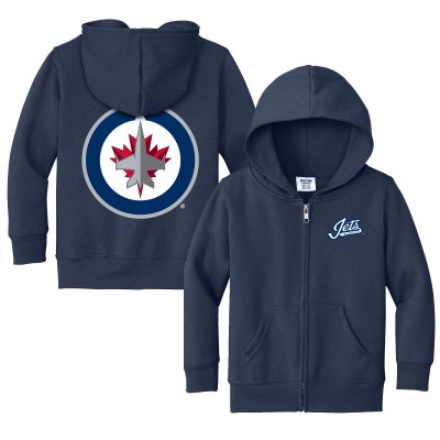 Толстовка на молнии Toddler Winnipeg Jets Chad & Jake Navy Logo Jacket