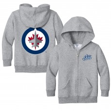 Толстовка на молнии Toddler Winnipeg Jets Chad & Jake Heather Gray Logo Jacket