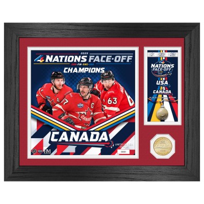 Canada Highland Mint 2025 4 Nations Face-Off Champions 13 x 16 Bronze Coin Ticket Photo Mint