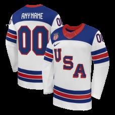 USA Hockey Nike White 2026 Away Replica Custom Jersey USA Hockey Nike White 2026 Away Replica Custom Jersey