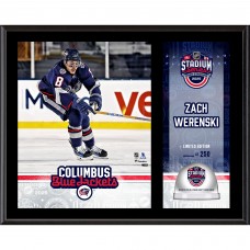 Zach Werenski Columbus Blue Jackets Fanatics Authentic 12 x 15 2025 NHL Stadium Series Sublimated Plaque with Game-Used Ice - Limited Edition of 250