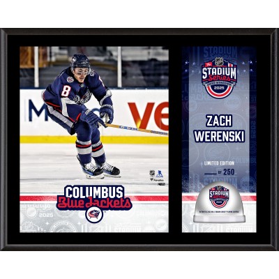 Zach Werenski Columbus Blue Jackets Fanatics Authentic 12 x 15 2025 NHL Stadium Series Sublimated Plaque with Game-Used Ice - Limited Edition of 250