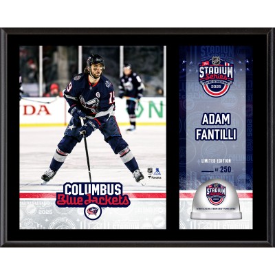 Adam Fantilli Columbus Blue Jackets Fanatics Authentic 12 x 15 2025 NHL Stadium Series Sublimated Plaque with Game-Used Ice - Limited Edition of 250