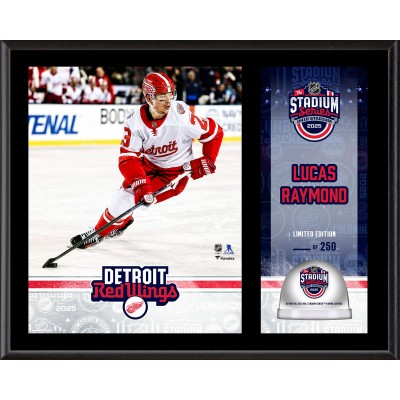 Lucas Raymond Detroit Red Wings Fanatics Authentic 12 x 15 2025 NHL Stadium Series Sublimated Plaque with Game-Used Ice - Limited Edition of 250