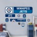 Winnipeg Jets Repositionable Street Signs Wall Decal Set