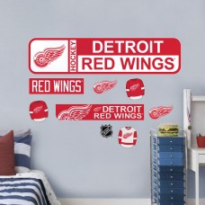 Detroit Red Wings Repositionable Street Signs Wall Decal Set Detroit Red Wings Repositionable Street Signs Wall Decal Set