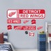 Detroit Red Wings Repositionable Street Signs Wall Decal Set