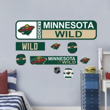 Minnesota Wild Repositionable Street Signs Wall Decal Set Minnesota Wild Repositionable Street Signs Wall Decal Set