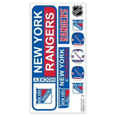 New York Rangers Repositionable Street Signs Wall Decal Set