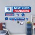 New York Rangers Repositionable Street Signs Wall Decal Set
