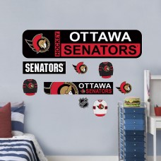 Ottawa Senators Repositionable Street Signs Wall Decal Set