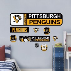 Pittsburgh Penguins Repositionable Street Signs Wall Decal Set