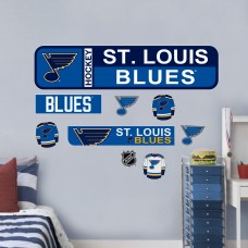 St. Louis Blues Repositionable Street Signs Wall Decal Set