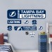 Tampa Bay Lightning Repositionable Street Signs Wall Decal Set