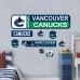Vancouver Canucks Repositionable Street Signs Wall Decal Set