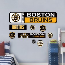Boston Bruins Repositionable Street Signs Wall Decal Set