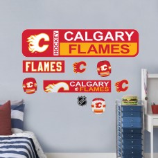 Calgary Flames Repositionable Street Signs Wall Decal Set
