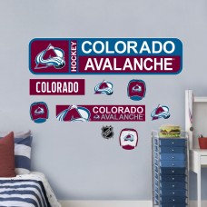 Colorado Avalanche Repositionable Street Signs Wall Decal Set