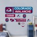 Colorado Avalanche Repositionable Street Signs Wall Decal Set