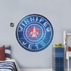 Winnipeg Jets 28 x 28 Repositionable Neon Wall Decal