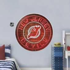 New Jersey Devils 28 x 28 Repositionable Neon Wall Decal New Jersey Devils 28 x 28 Repositionable Neon Wall Decal