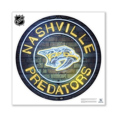 Nashville Predators 28 x 28 Repositionable Neon Wall Decal