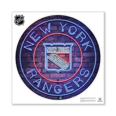 New York Rangers 28 x 28 Repositionable Neon Wall Decal