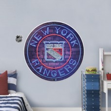 New York Rangers 28 x 28 Repositionable Neon Wall Decal New York Rangers 28 x 28 Repositionable Neon Wall Decal