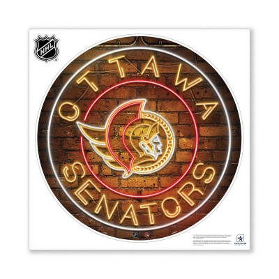 Ottawa Senators 28 x 28 Repositionable Neon Wall Decal