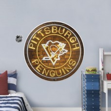 Pittsburgh Penguins 28 x 28 Repositionable Neon Wall Decal