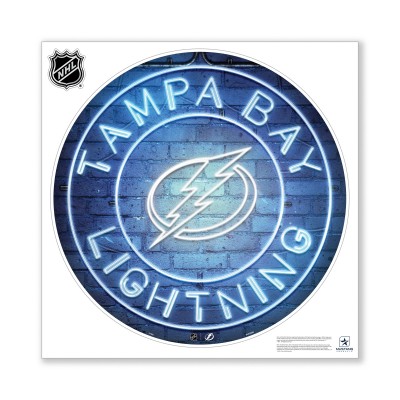 Tampa Bay Lightning 28 x 28 Repositionable Neon Wall Decal