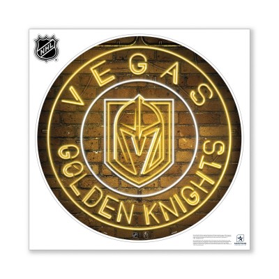 Vegas Golden Knights 28 x 28 Repositionable Neon Wall Decal