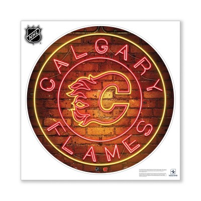 Calgary Flames 28 x 28 Repositionable Neon Wall Decal