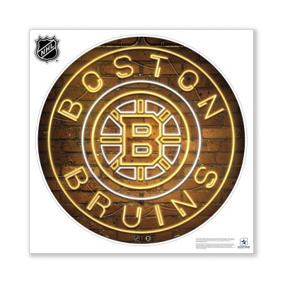 Boston Bruins 28 x 28 Repositionable Neon Wall Decal