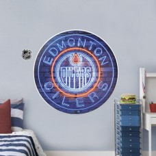 Edmonton Oilers 28 x 28 Repositionable Neon Wall Decal